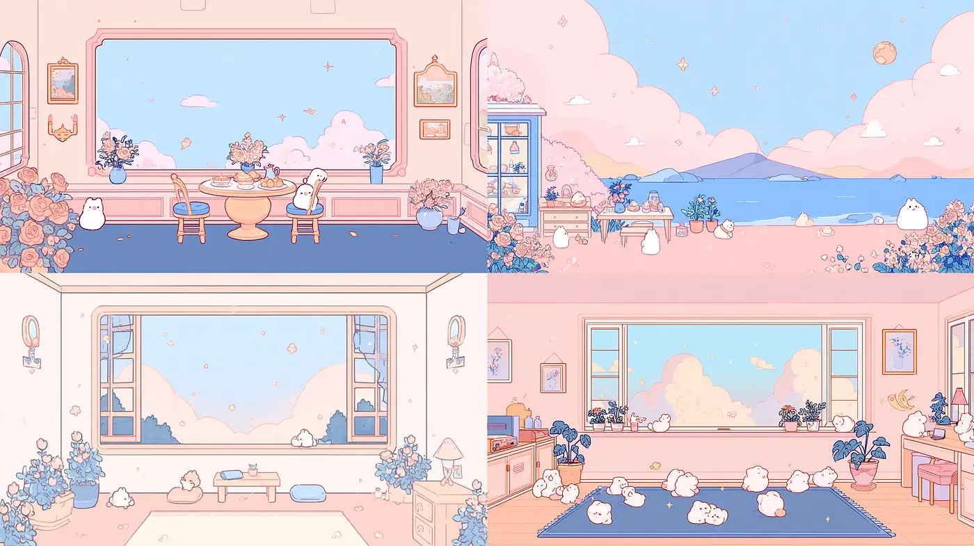 Charming and Whimsical Dreamscapes in Soft Pastel Hues - Midjourney sref style