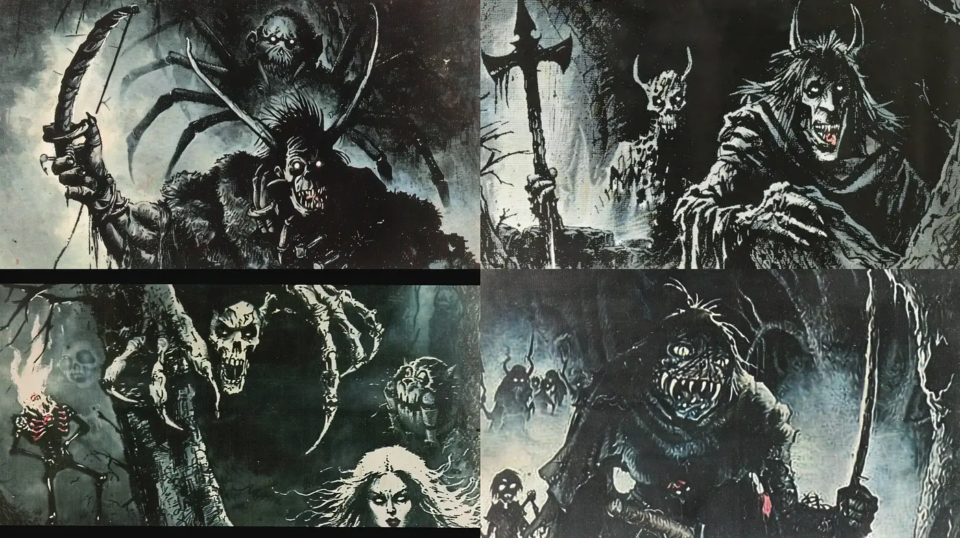 Eerie Gothic Fantasy: A Unified Vision of Dark Mythical Horrors - Midjourney sref style