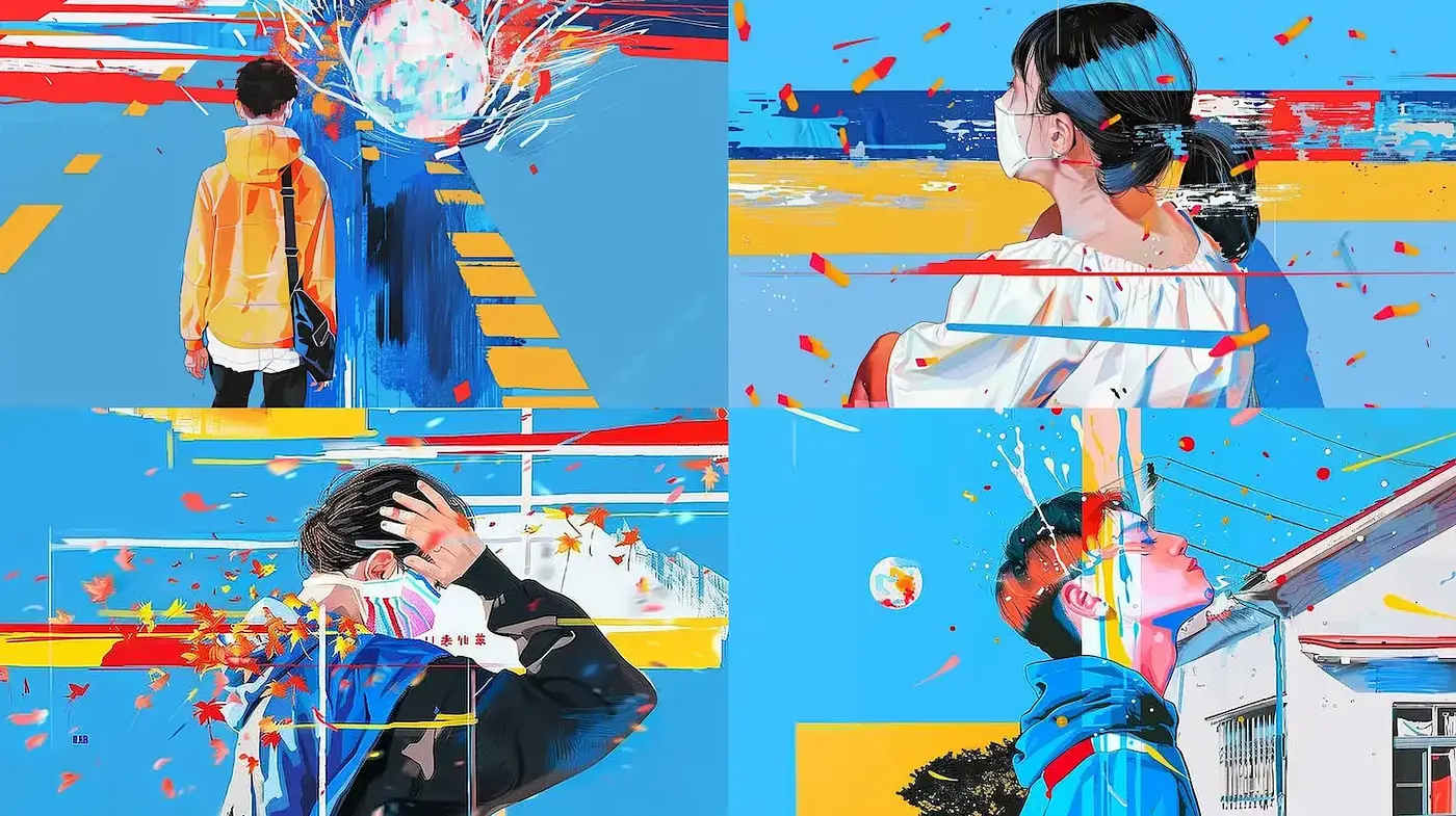 Vibrant and Expressive Urban Abstract Style - Midjourney sref style