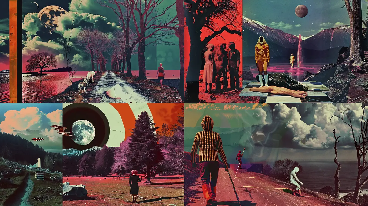 Eerie Retrofuturism with Surreal Overtones - Midjourney sref style