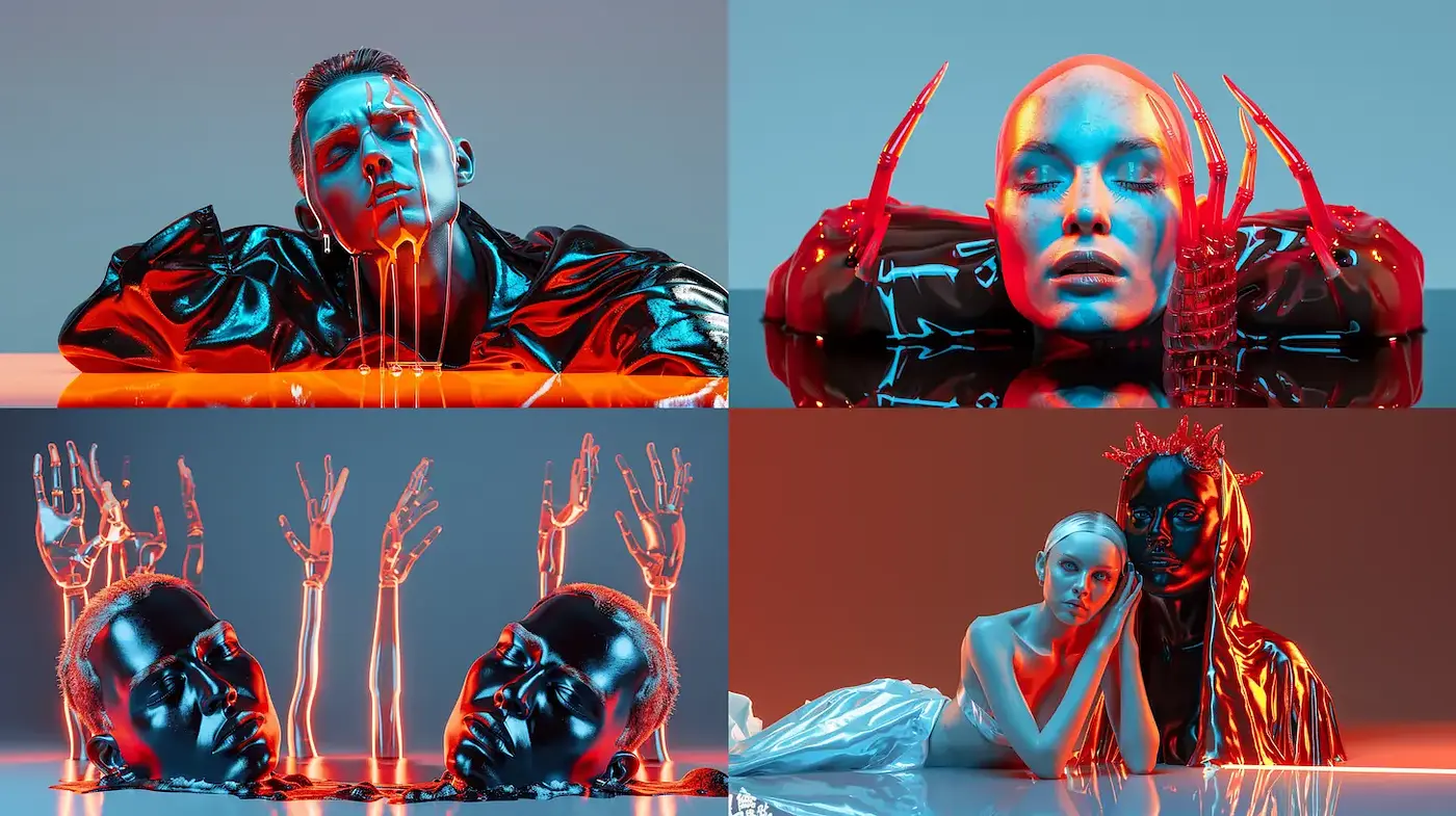 Futuristic and surreal visual compositions with dramatic lighting - Midjourney sref style
