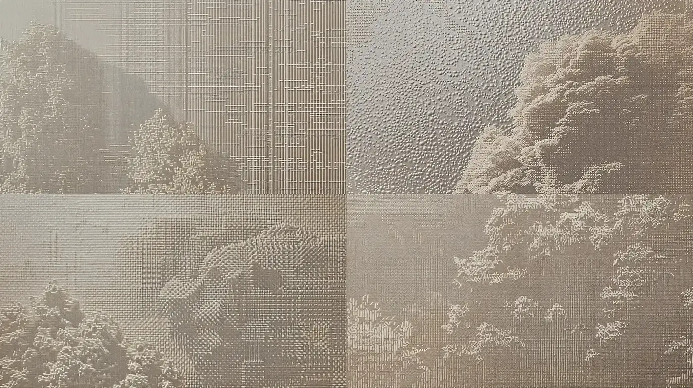 A Textured Fusion of Nature and Minimalism in Monochrome - Midjourney sref style