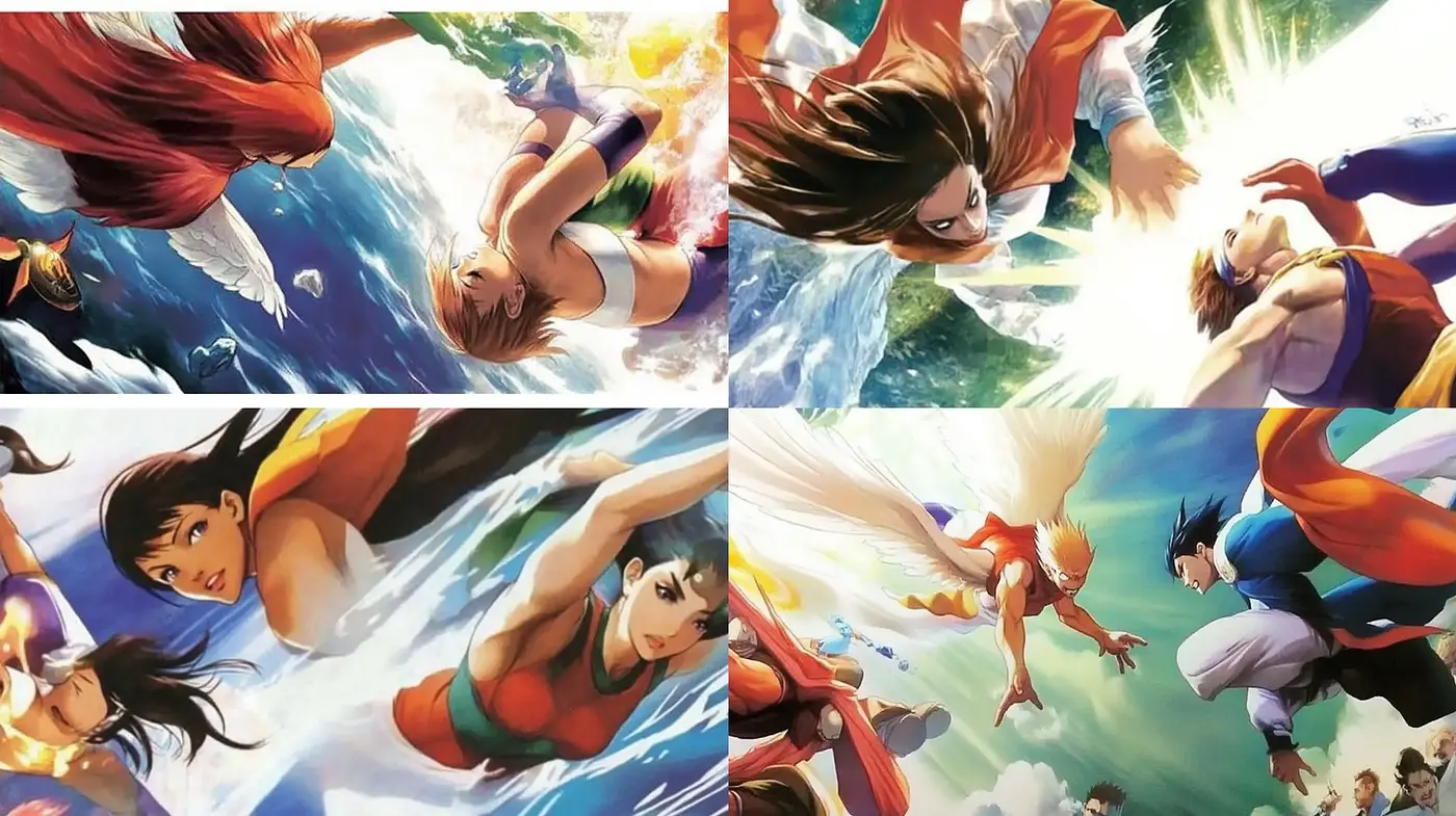 Energetic Brushwork and Vibrant Anime Influence - Midjourney sref style