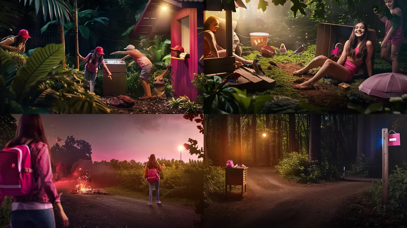 Twilight Enchantment in Lush Wilderness - Midjourney sref style