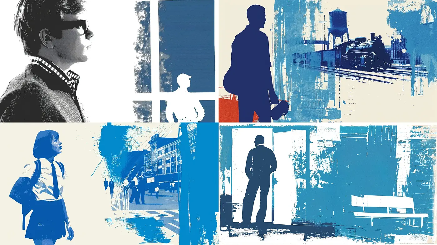 Contemporary Silhouettes and Urban Brushwork - Midjourney sref style
