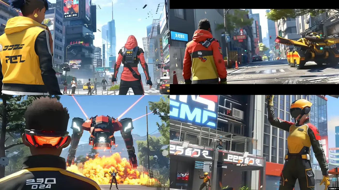 Futuristic Urban Sci-Fi Aesthetic with Dynamic Action Elements - Midjourney sref style