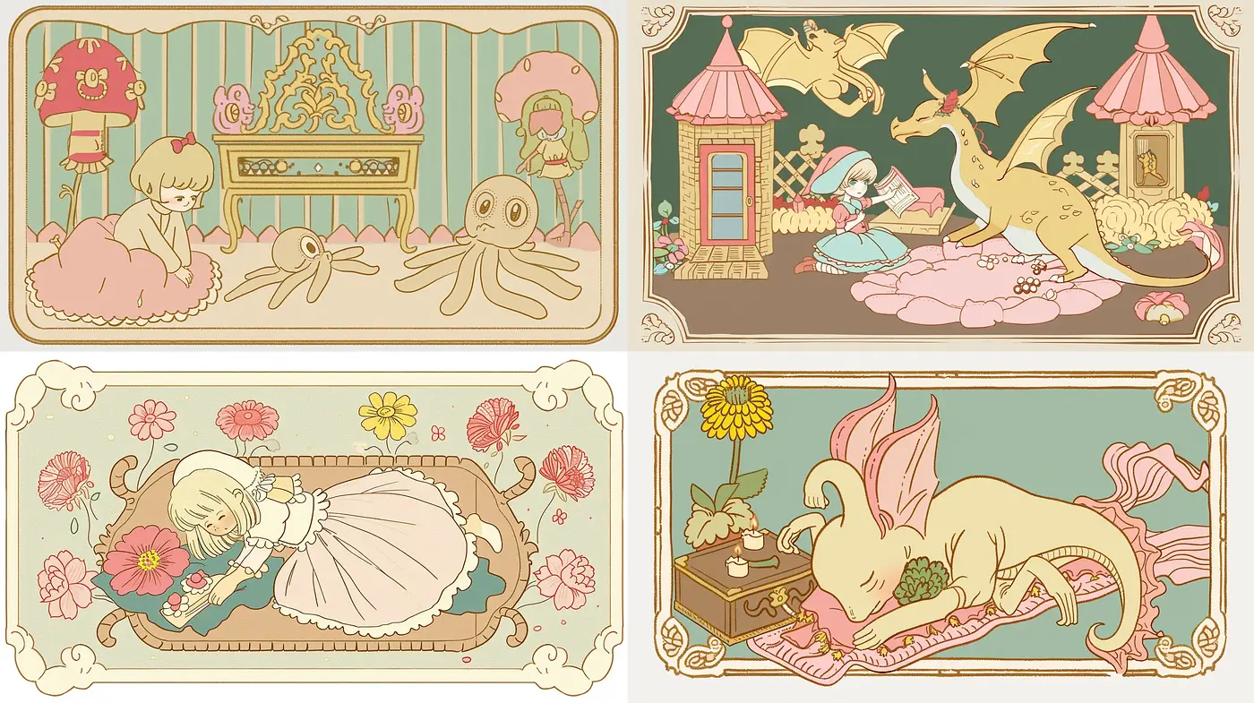 Whimsical Pastel Storybook Reverie - Midjourney sref style