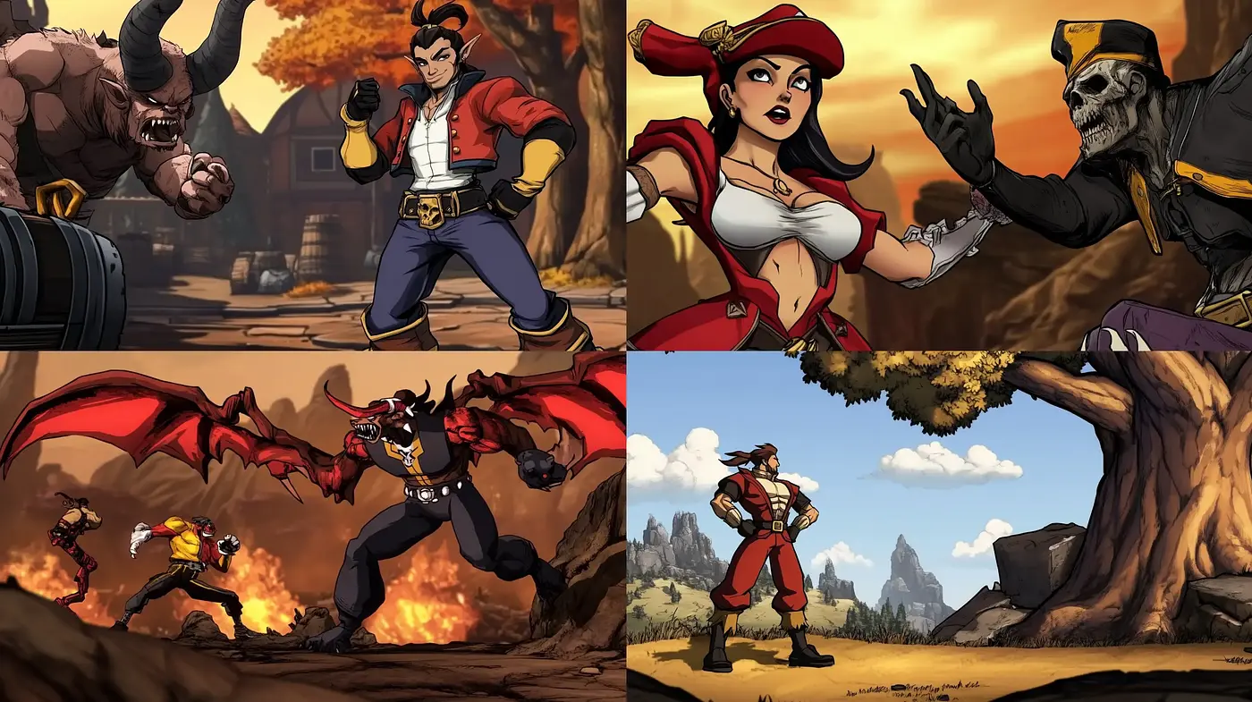 Epic Saga Stylization with a Dynamic Comic Book Flair - Midjourney sref style