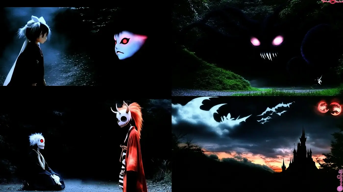 Ethereal Nocturne: A Fusion of Surrealism and Japanese Anime Aesthetics - Midjourney sref style