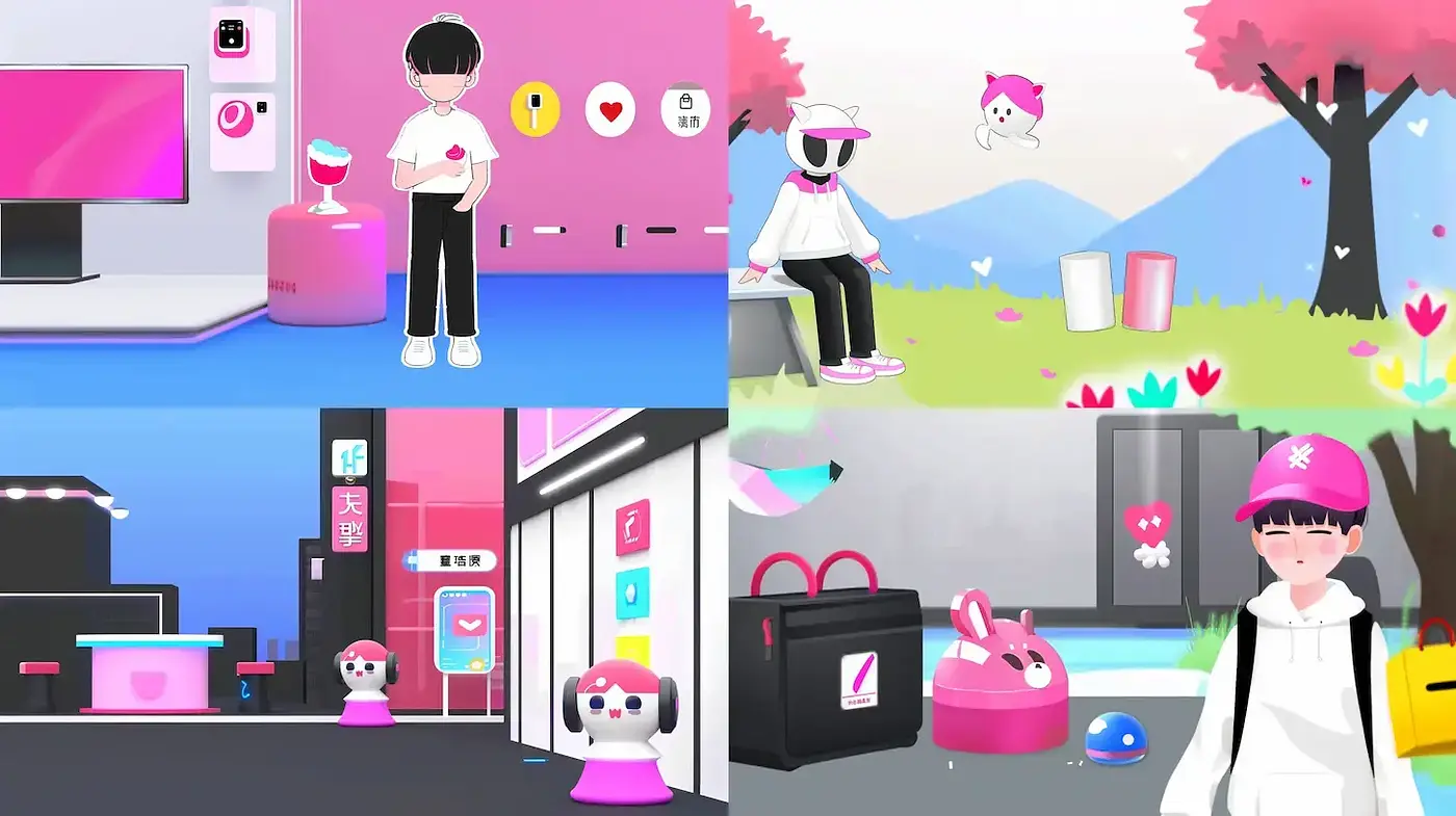 Vibrant and Playful Digital Aesthetic with a Touch of Whimsy - Midjourney sref style