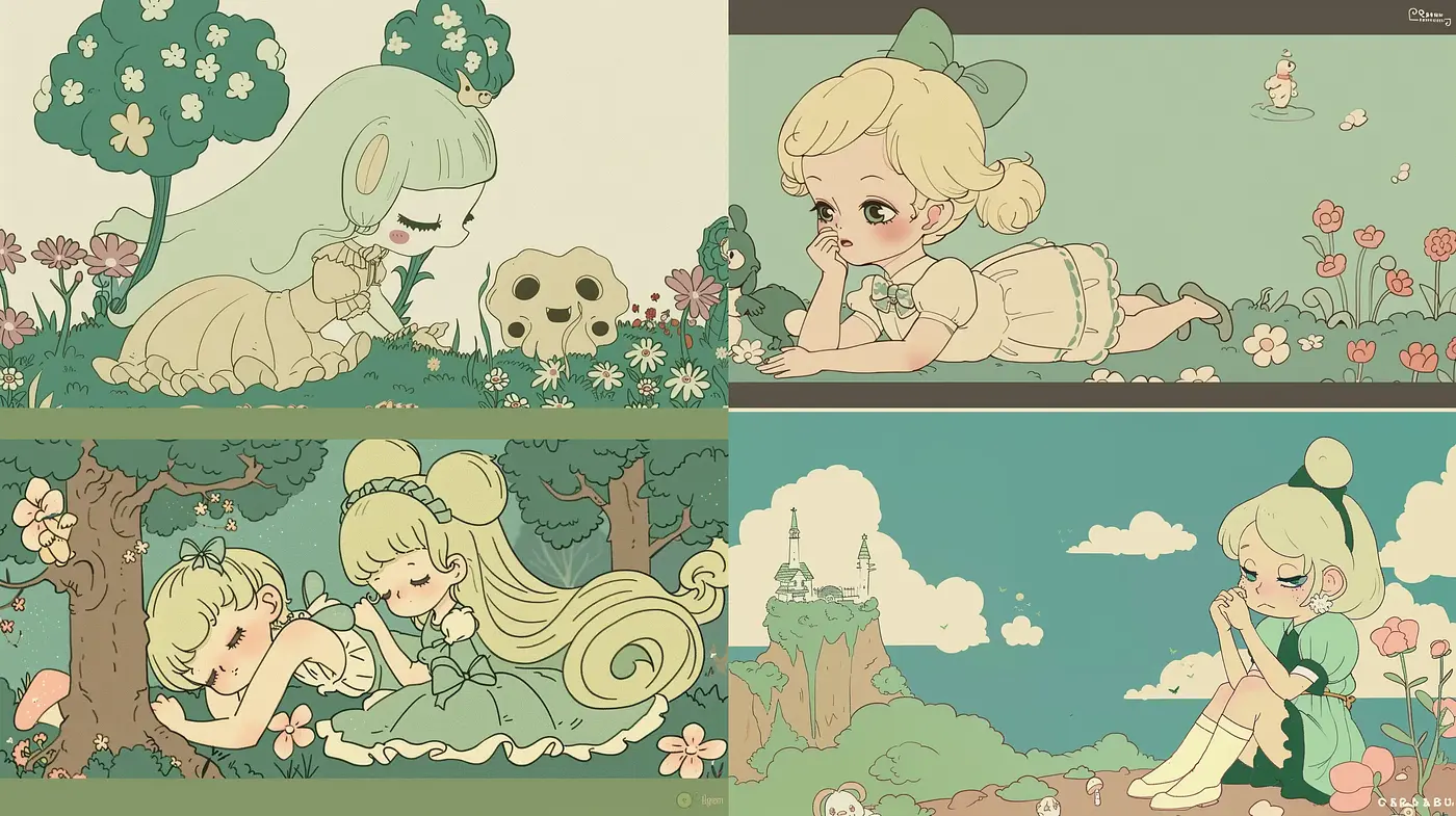 Soothing Pastel Dreamscape with a Whimsical Anime Touch - Midjourney sref style