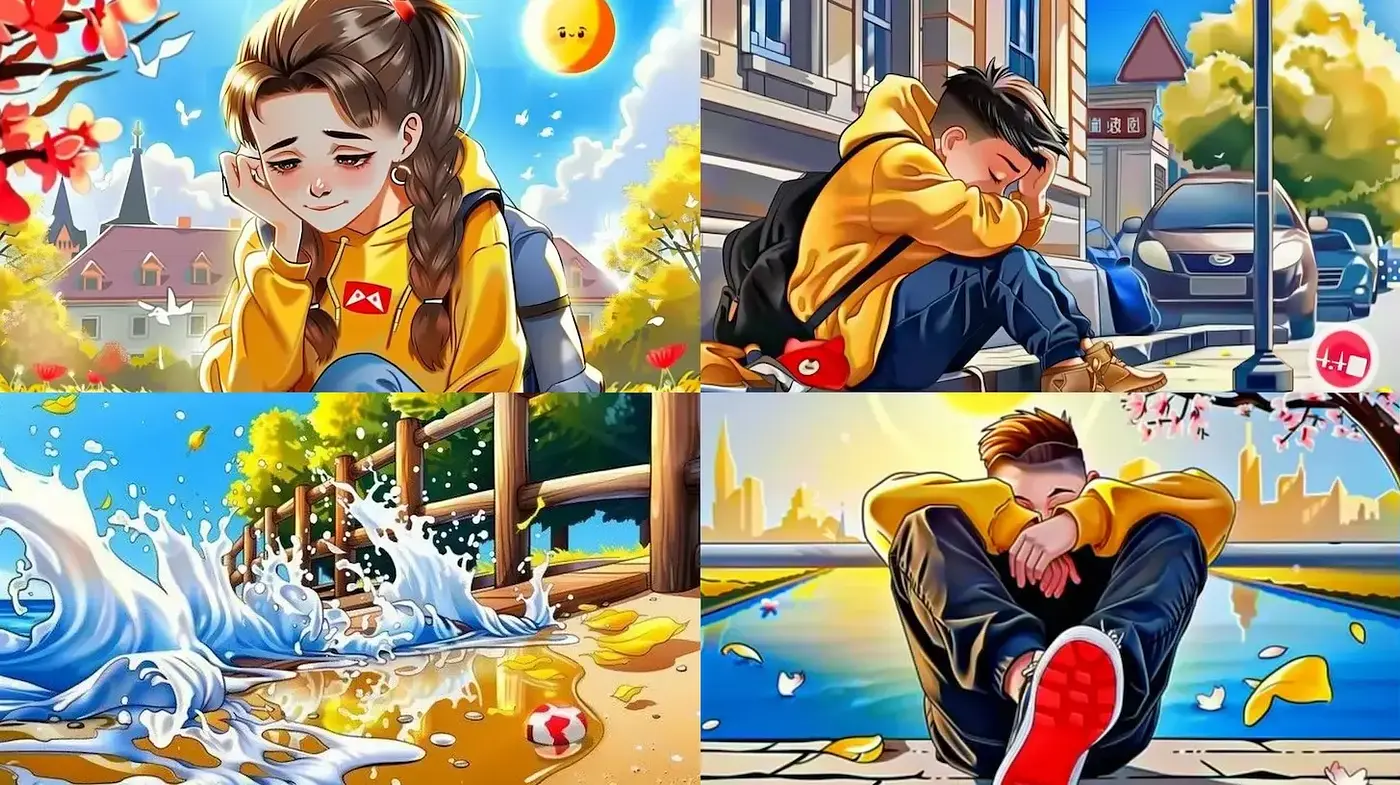 Vibrant and Expressive Digital Illustrations with a Youthful Mood - Midjourney sref style