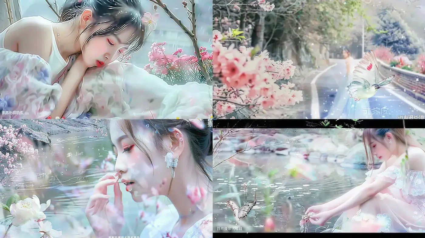 Lush Dreamy Aesthetic with Ethereal Floral Elements - Midjourney sref style