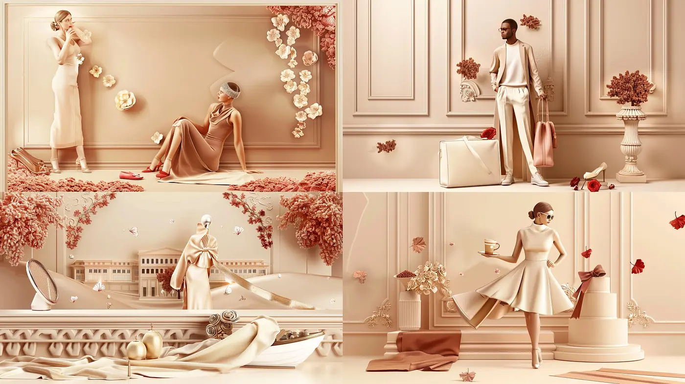 Monochromatic Elegance with a Contemporary Classical Infusion - Midjourney sref style