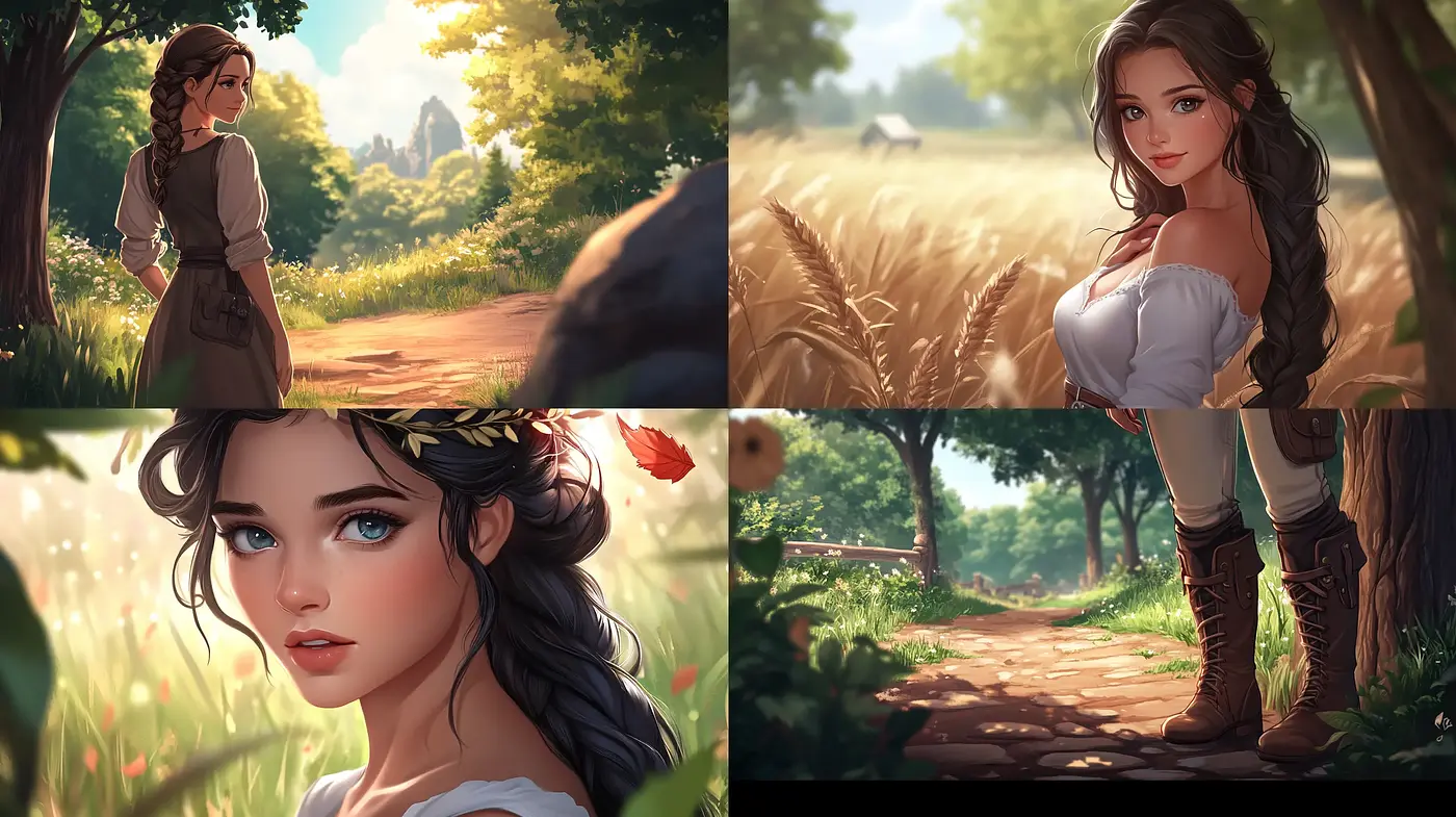 Enchanted Countryside: A Whimsical Digital Brushstroke Journey - Midjourney sref style