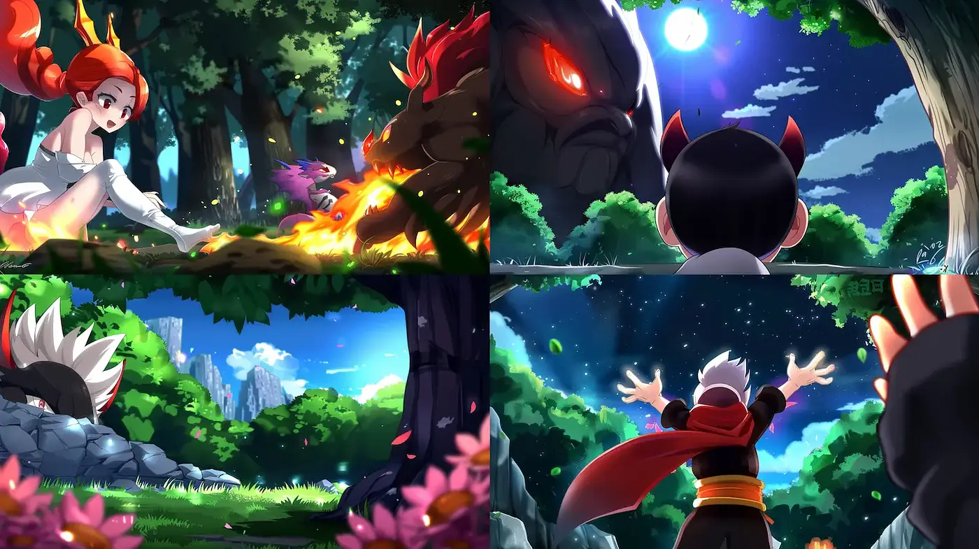Vibrant and Dynamic Fantasy Landscape with Rich Character Expressions - Midjourney sref style