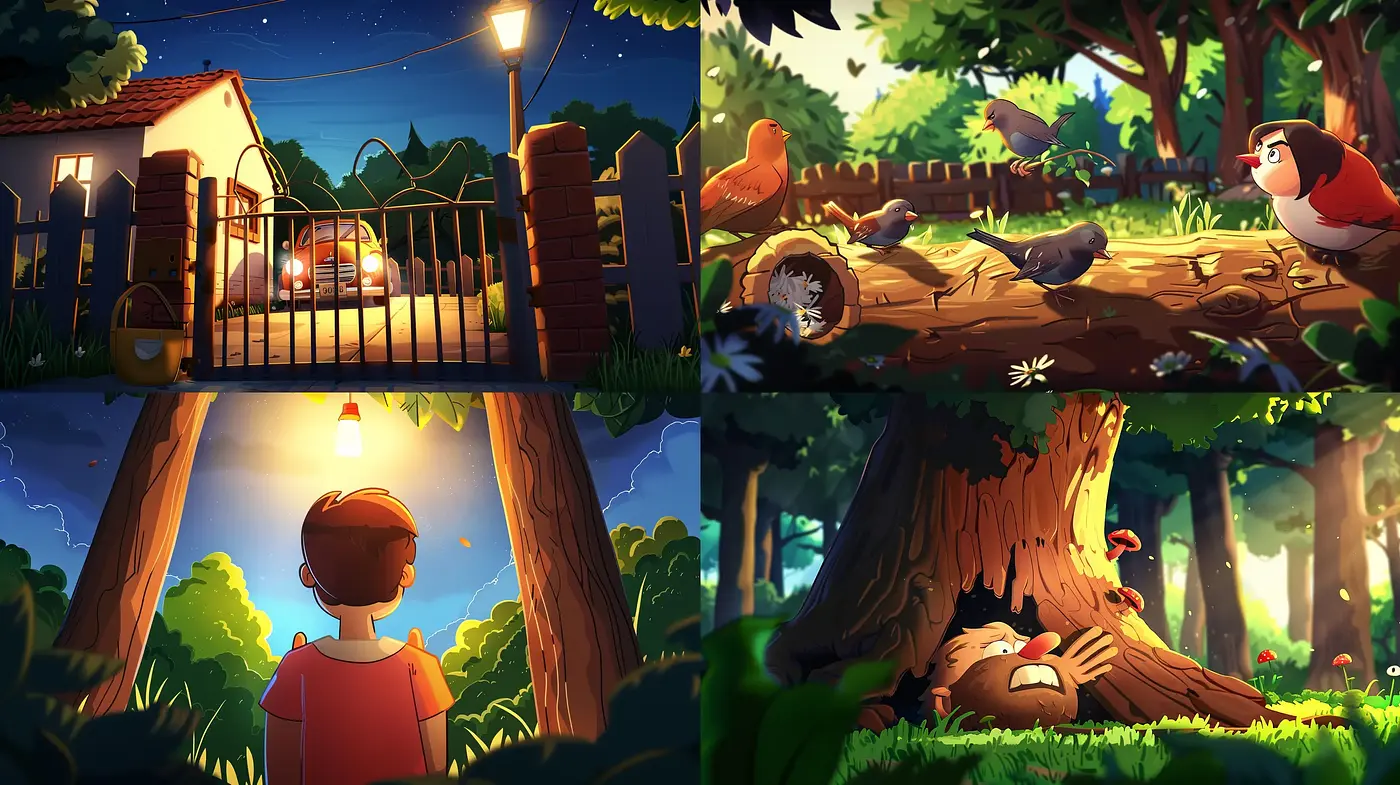 Twilight Whimsy in Animated Countryside: A Serene and Nostalgic Color Symphony - Midjourney sref style