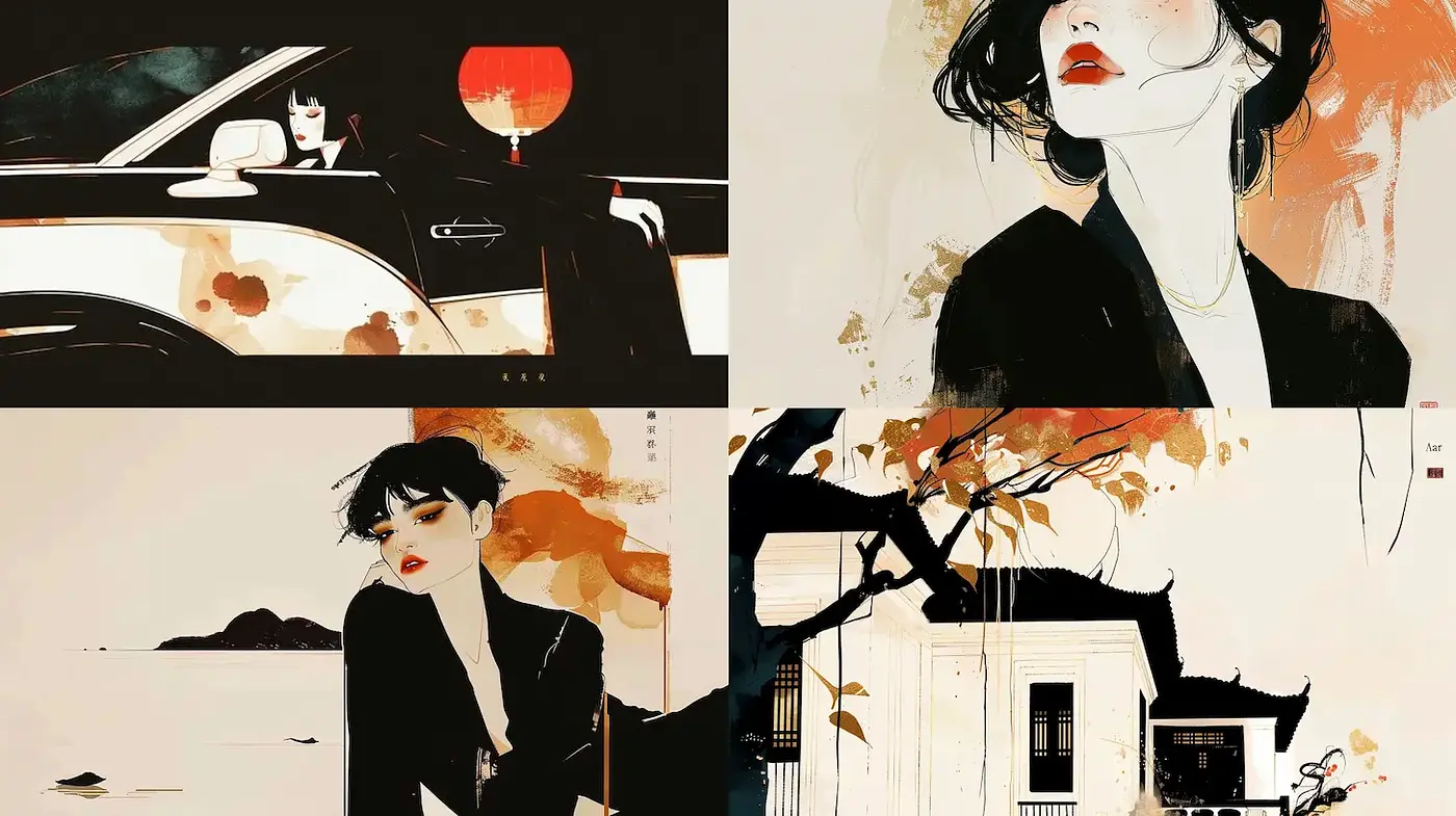 Elegant and Minimalist Aesthetic with a Touch of Vintage Charm - Midjourney sref style