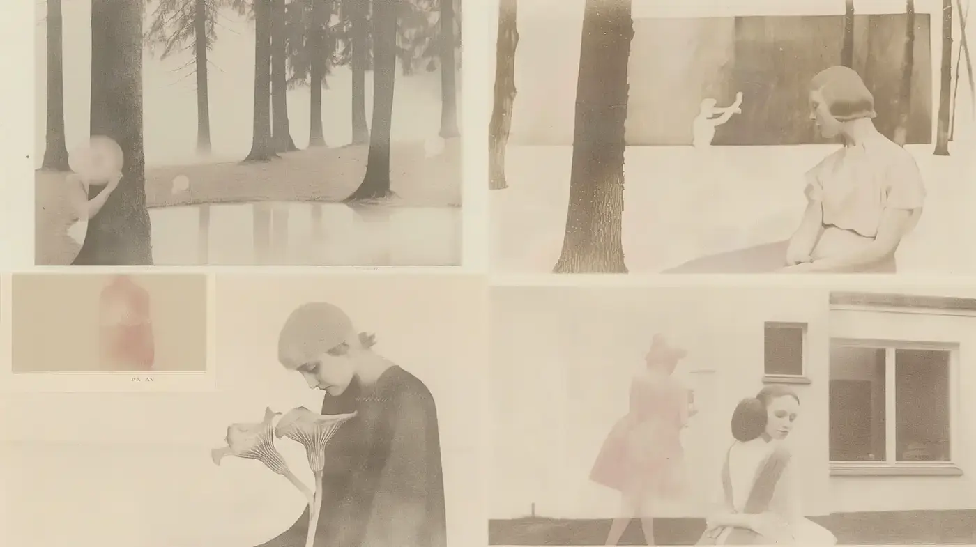 Surreal Vintage Aesthetic with Ethereal Qualities - Midjourney sref style
