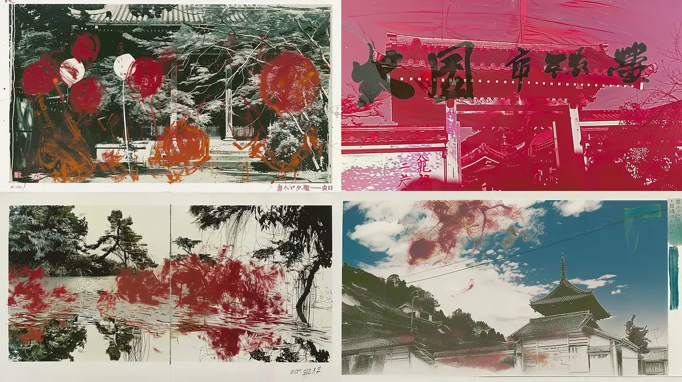 Vivid Expressionism Infused with Traditional Japanese Aesthetics - Midjourney sref style