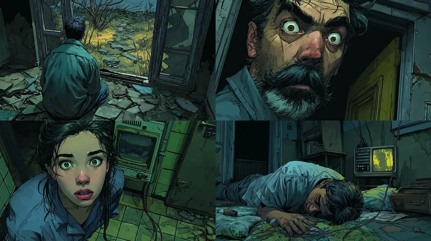Dark and Atmospheric Storytelling with Comic Influence - Midjourney sref style