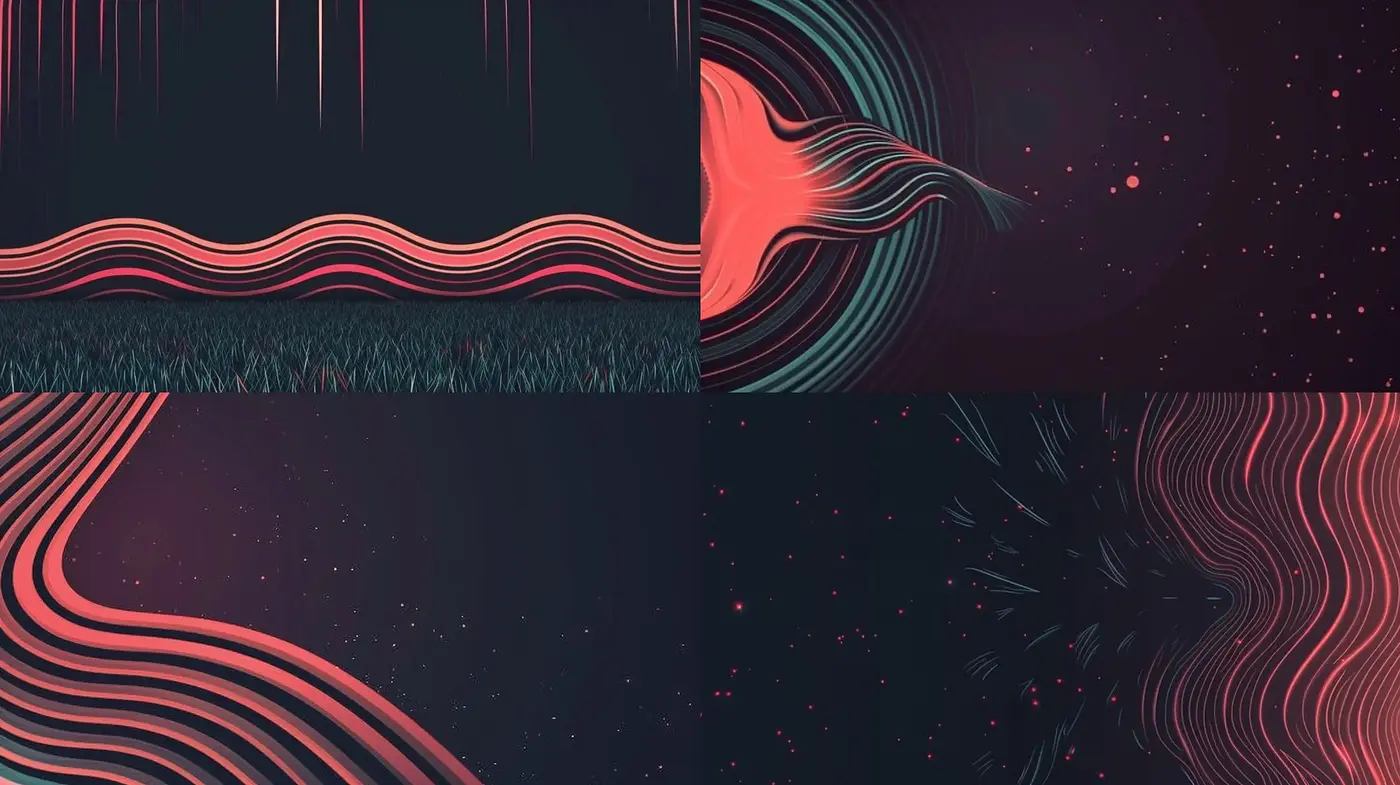Twilight Hues and Cosmic Threads - A Synthesis of Digital Artistry - Midjourney sref style