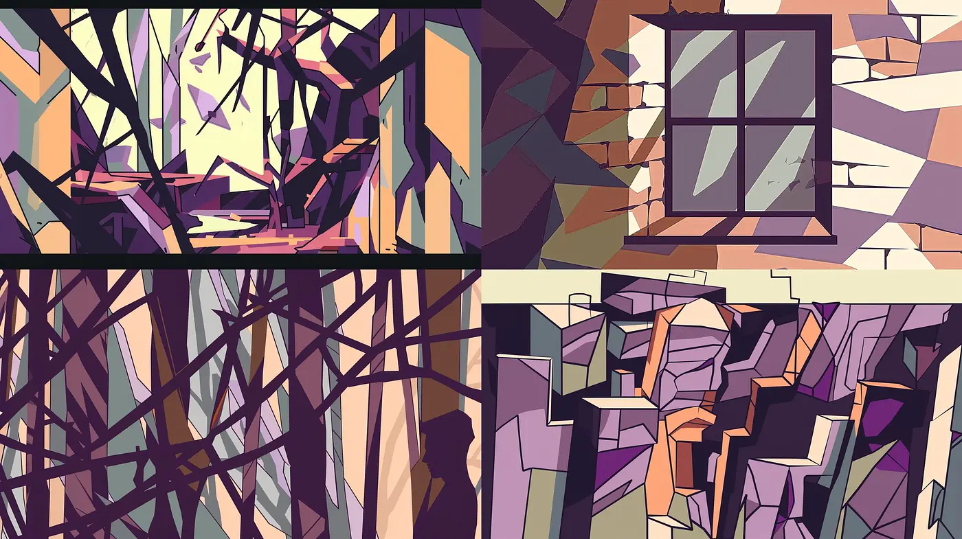 Geometric Harmony: A Synthesis of Abstract Form and Muted Tones - Midjourney sref style