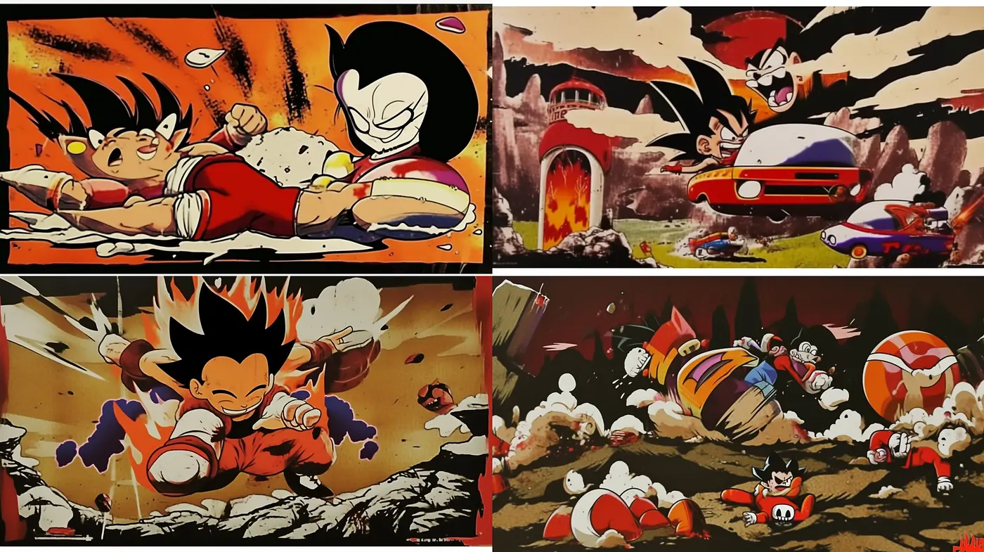 Explosive Anime Essence with Retro Chromatic Flair - Midjourney sref style
