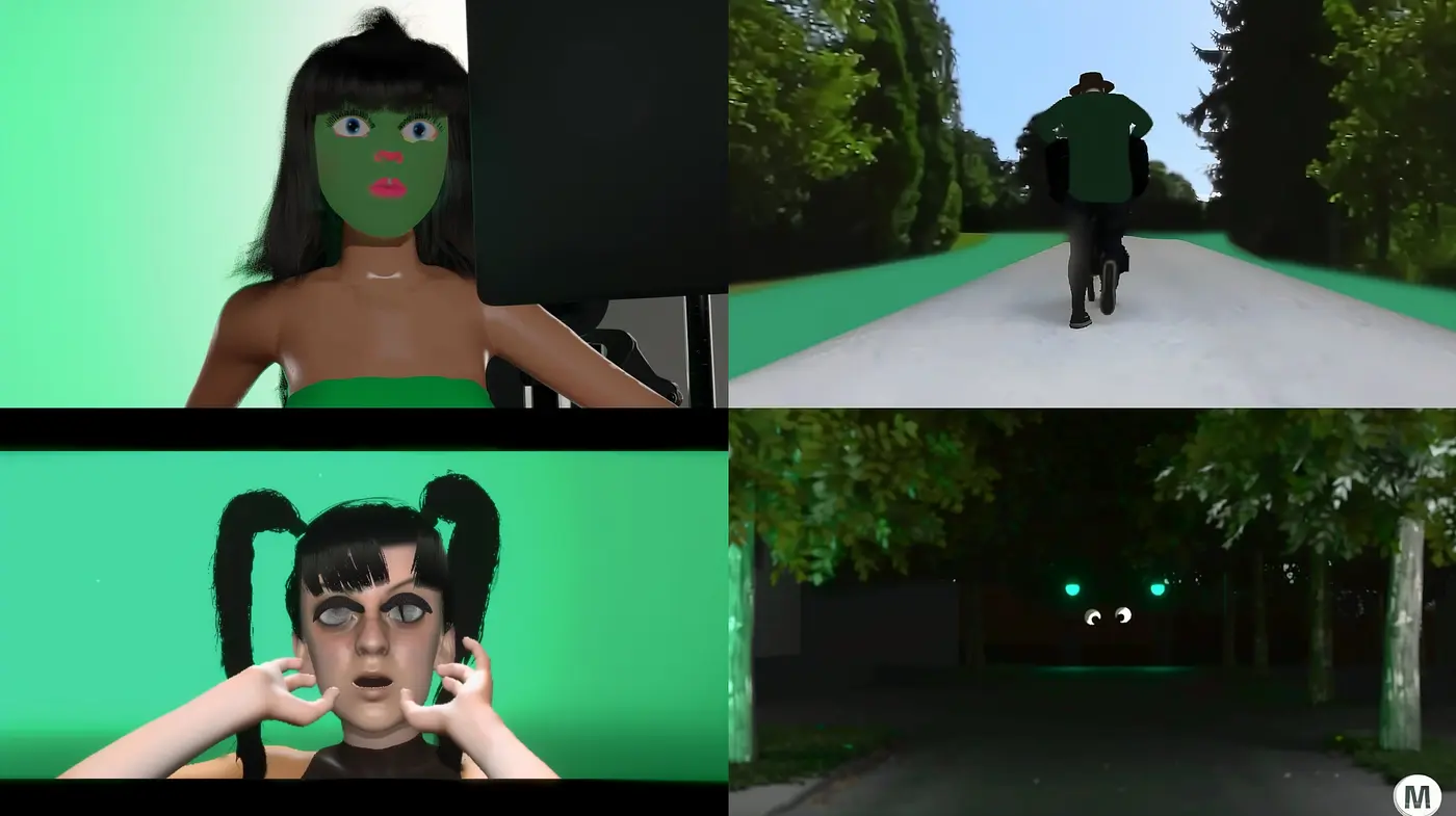 Ethereal Green Hues and Surreal Vibes in Unified Digital Art Style - Midjourney sref style