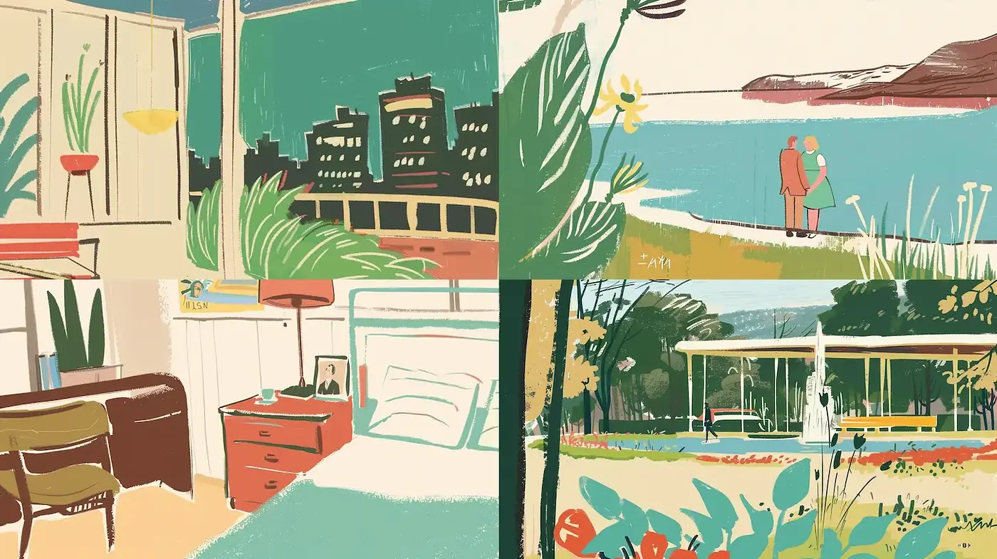 Charming and Uplifting Vintage Illustrations with a Contemporary Twist - Midjourney sref style