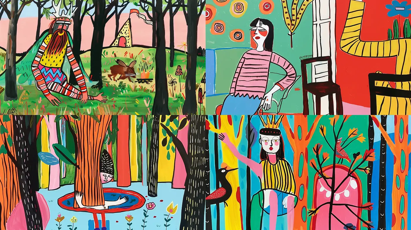 Abstract Primitivism with a Contemporary Twist - Midjourney sref style