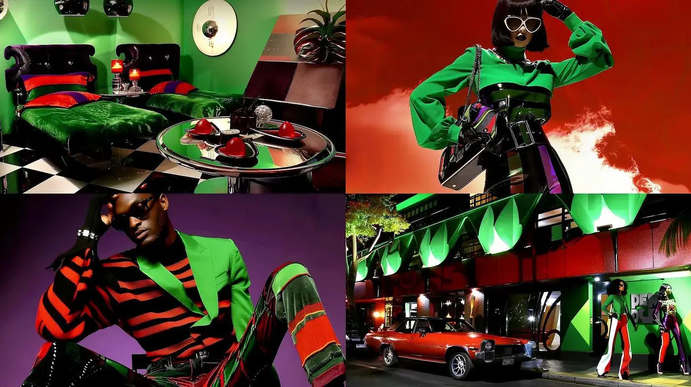 Bold and Vibrant Retro Aesthetic with a Modern Twist - Midjourney sref style