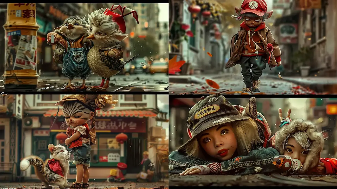 Whimsical Urban Fantasia with a Touch of Playfulness and Nostalgia - Midjourney sref style