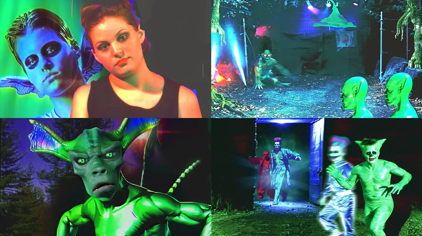 Neon Nocturne: A Surreal Blend of Sci-Fi and Dreamscapes in Digital Art - Midjourney sref style