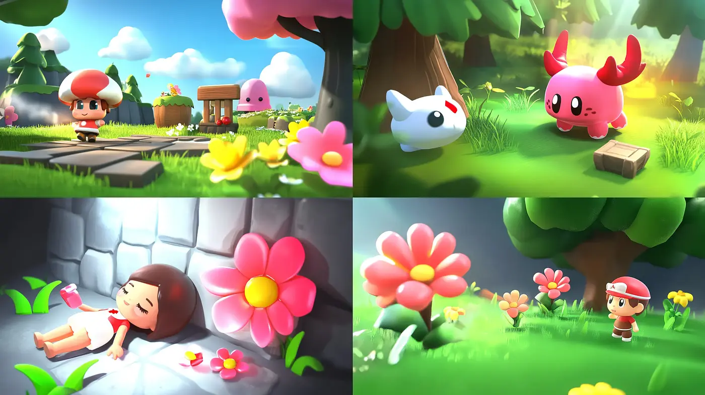Bright and Cheerful Stylized Animation Harmony - Midjourney sref style