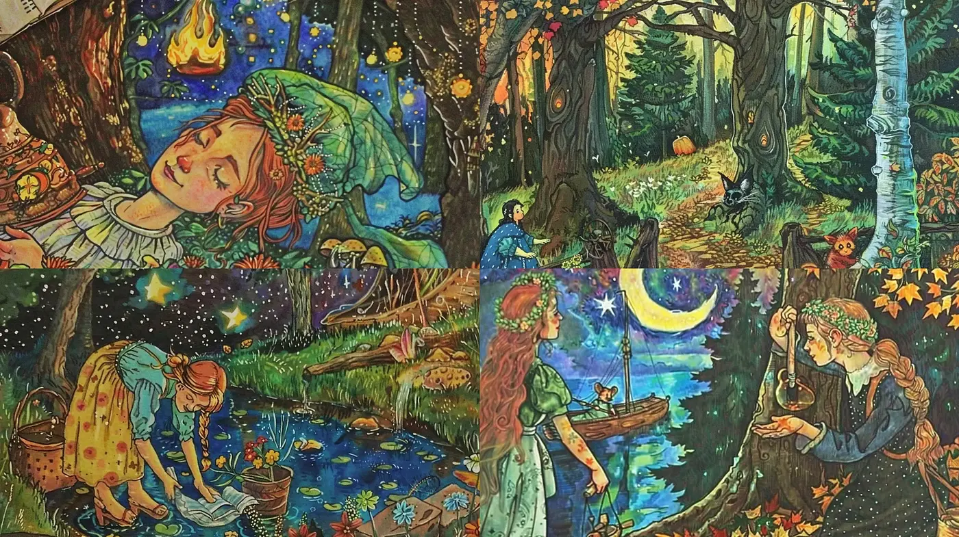 Enchanted Forest Dreamscapes: A Tapestry of Surreal Nature and Fantasy - Midjourney sref style