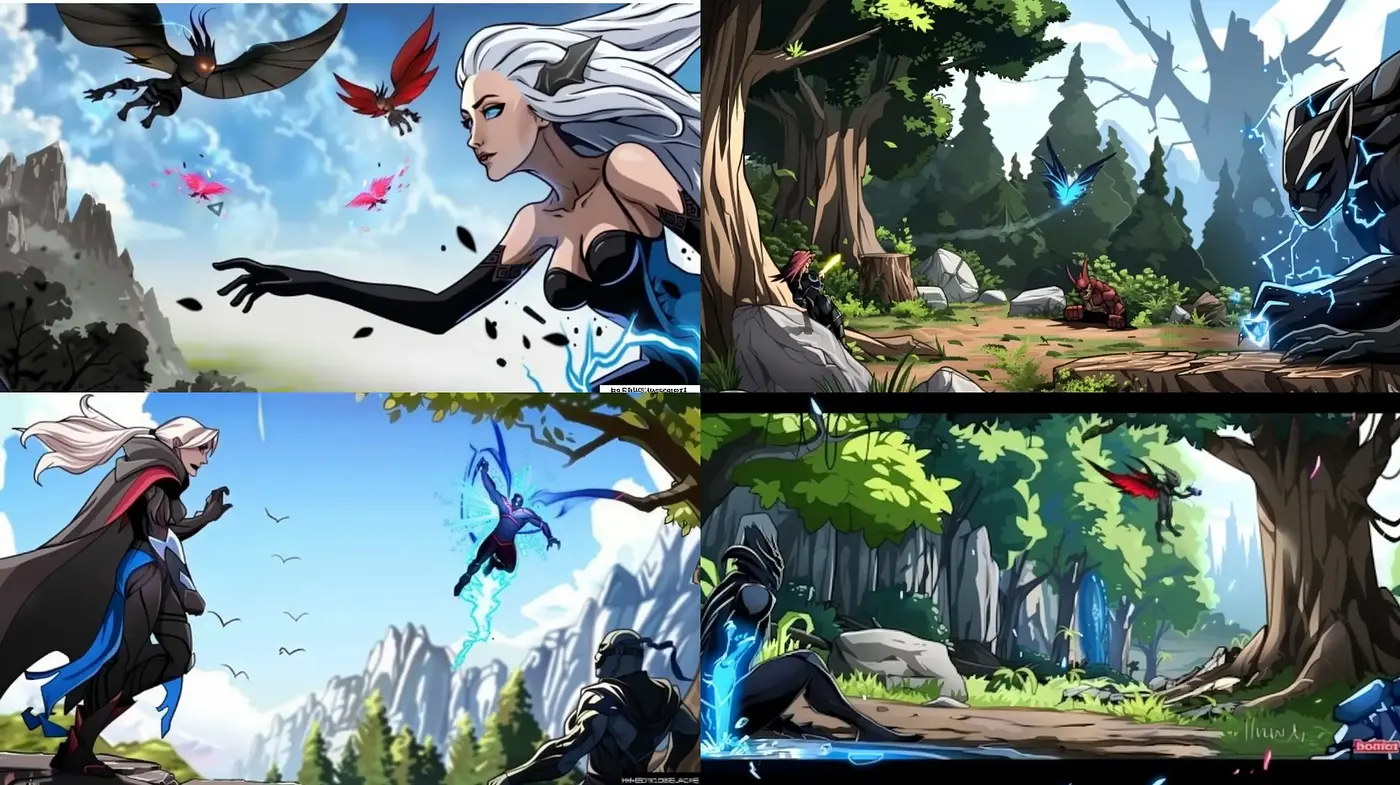 Ethereal Fantasy: A Fusion of Vivid Nature and Mythical Characters - Midjourney sref style