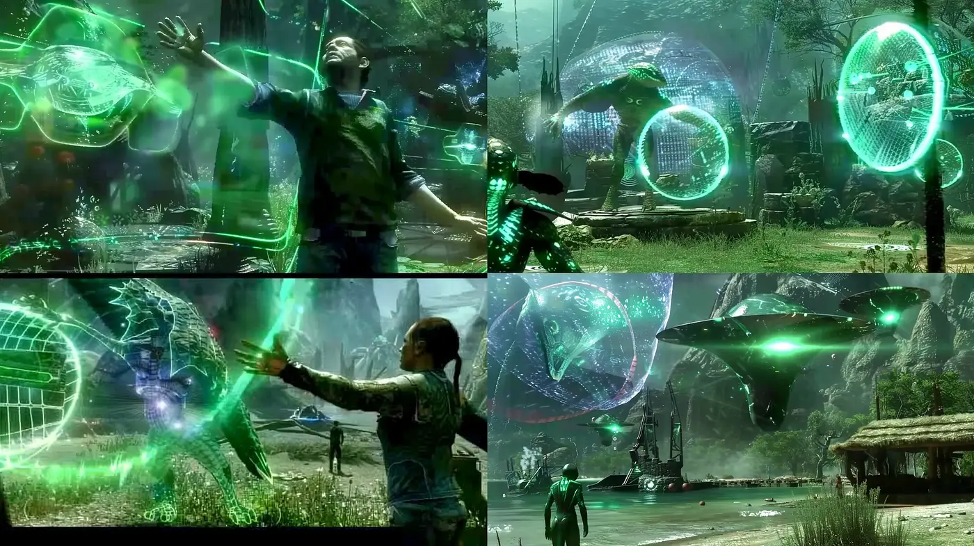 Futuristic Sci-Fi Luminescence Art - Midjourney sref style