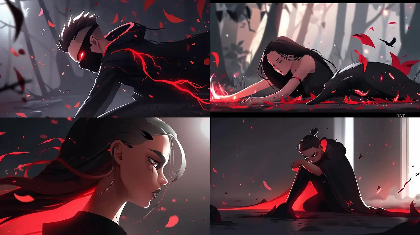 Dramatic and Stylish Digital Portraits with a Dark Aesthetic - Midjourney sref style