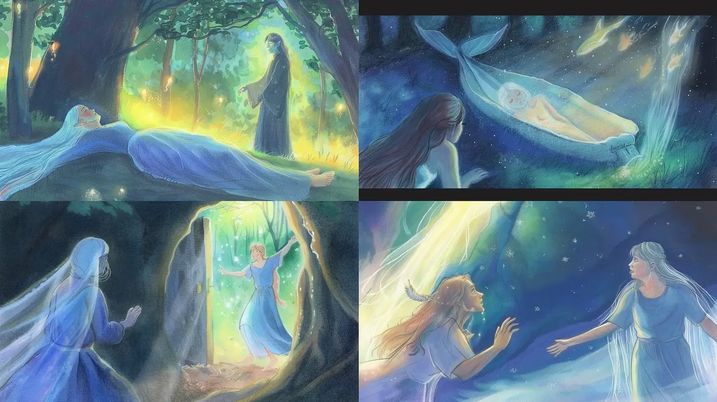 Ethereal Dreamscape in Watercolor Hues - Midjourney sref style