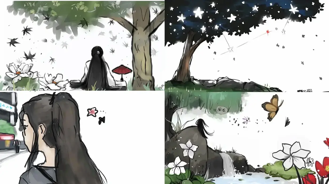 Soft and Whimsical Nature-Inspired Illustrations with a Dreamy Aesthetic - Midjourney sref style