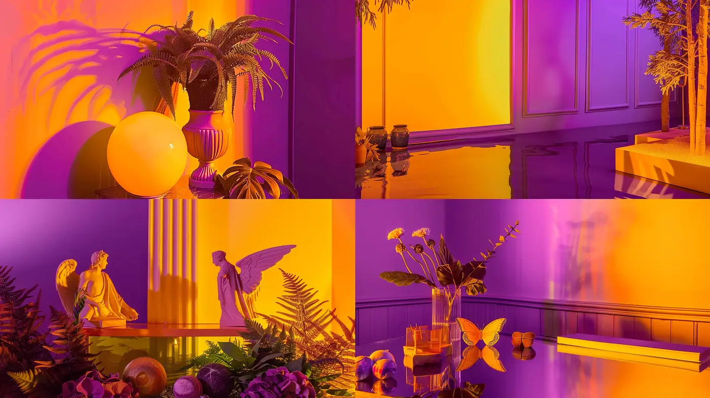 Chromatic Elegance: A Homage to Saturated Hues and Surreal Ambiance - Midjourney sref style