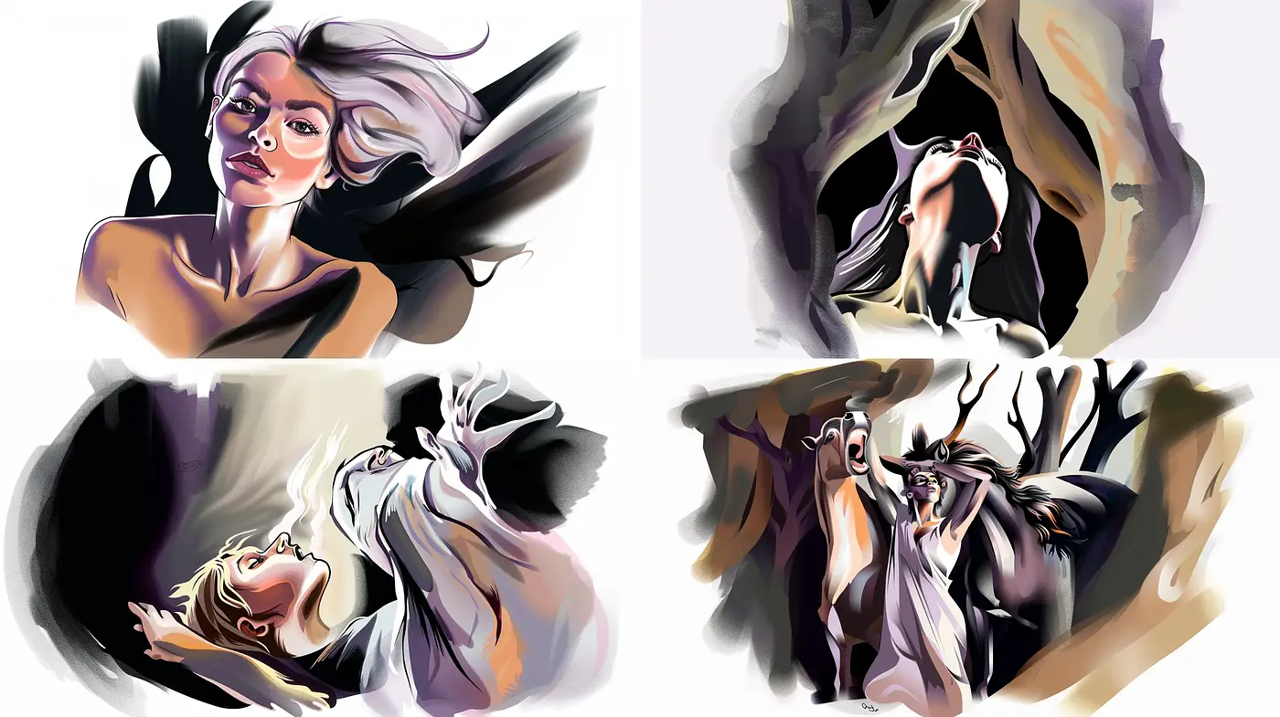 Dynamic Expressionism in a Modern Digital Palette - Midjourney sref style