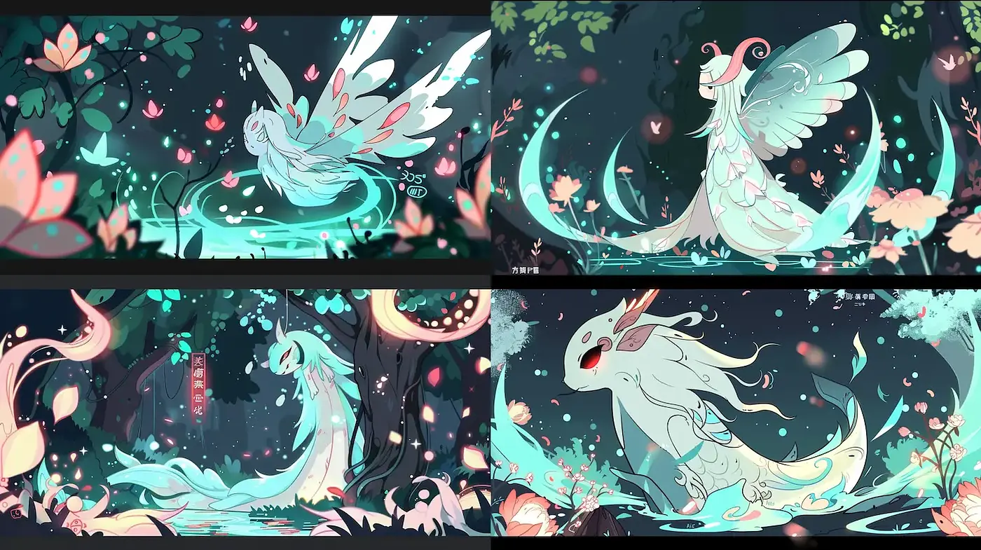 Whimsical and Ethereal Fantasy Art with Lush Nature Elements - Midjourney sref style
