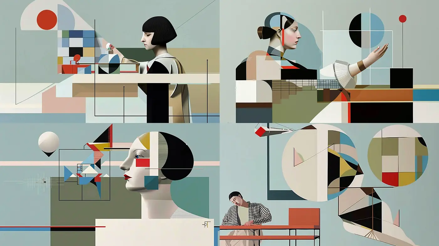 Geometric Harmony: Modernist Influences Meet Contemporary Minimalism - Midjourney sref style