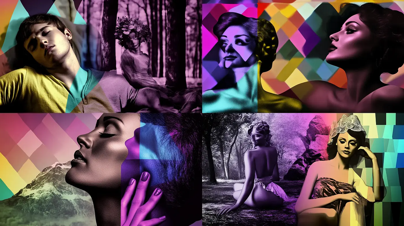 Surreal Chromatic Fusion with Geometric Infusion - Midjourney sref style