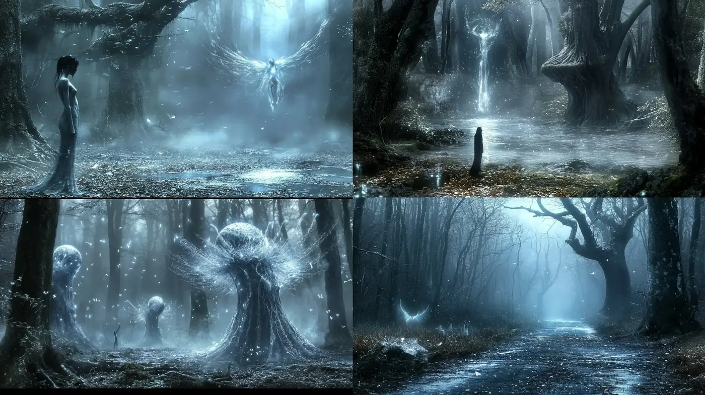 Ethereal Forest Dreamscape: A Consistent Vision of Misty Enchantment - Midjourney sref style