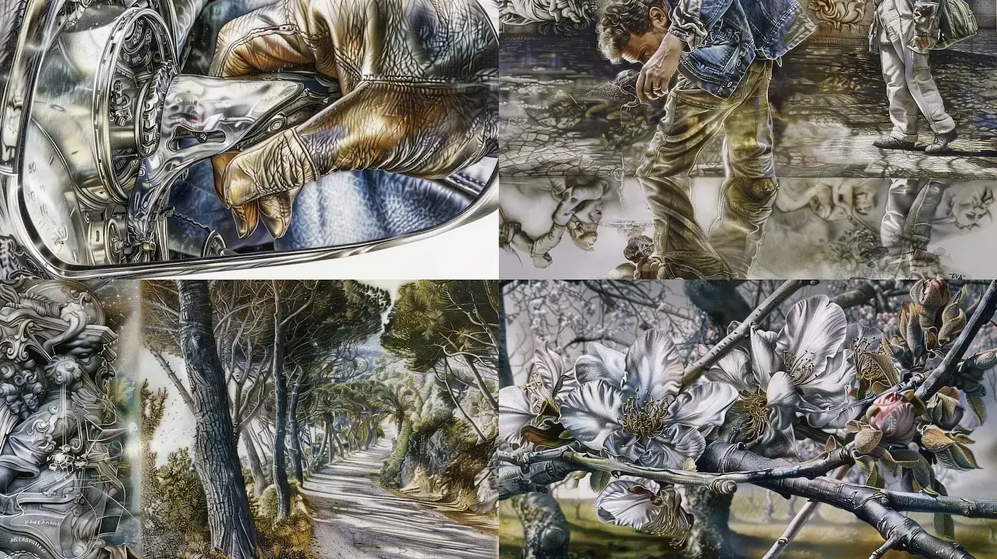 Intricate Realism with Nature and Human Interaction - Midjourney sref style