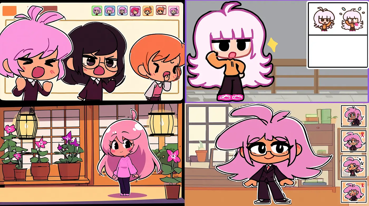 Playful, vibrant cartoon style with a whimsical charm - Midjourney sref style