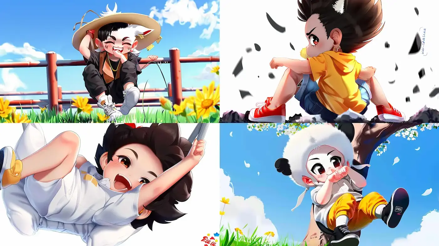Playful and Energetic Cartoonish Scenes with Whimsical Expression - Midjourney sref style